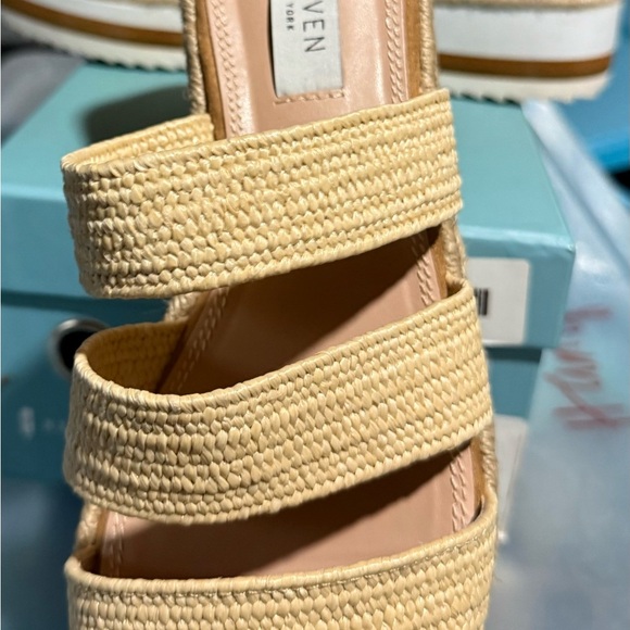 Steven by Steve madden sandals wedges raffia sz 8 wedge - Picture 5 of 6